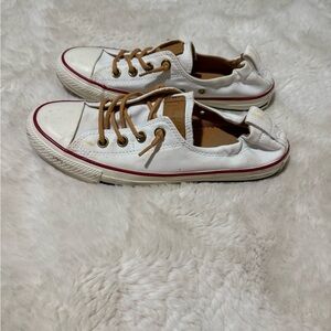 Converse White and Tan Sneakers